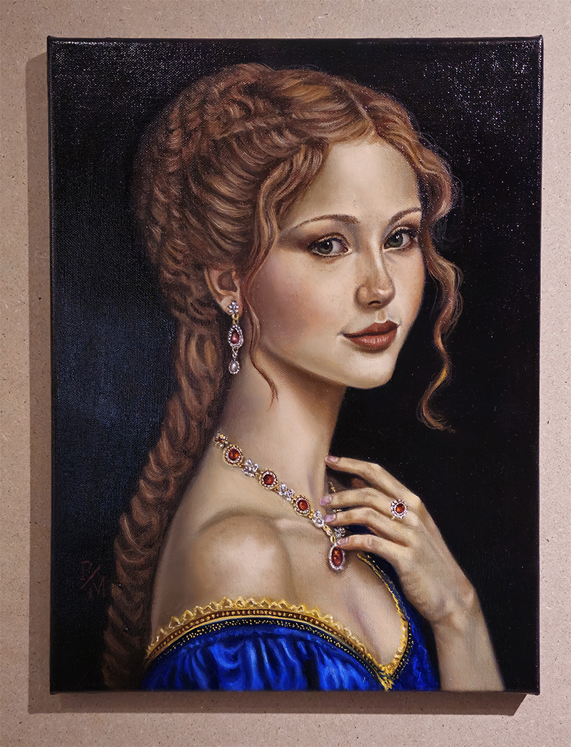 IPPOLITA - Olio su tela di lino 40 x 30