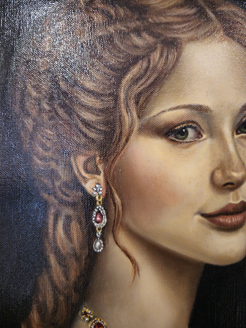 IPPOLITA - Olio su tela di lino 40 x 30