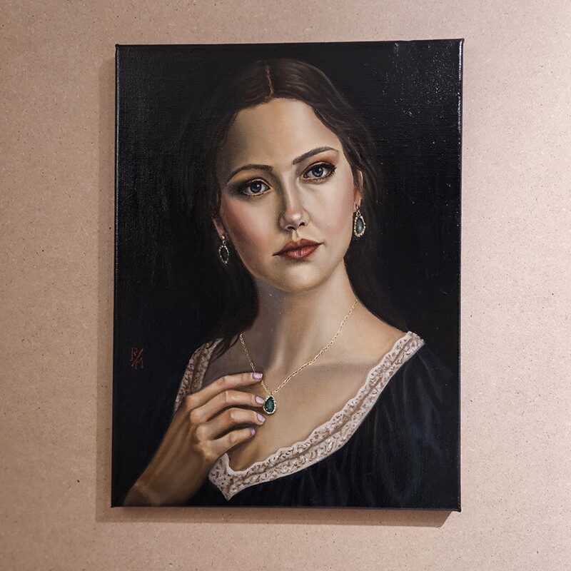 GINEVRA  - Olio su tela di lino 40 x 30