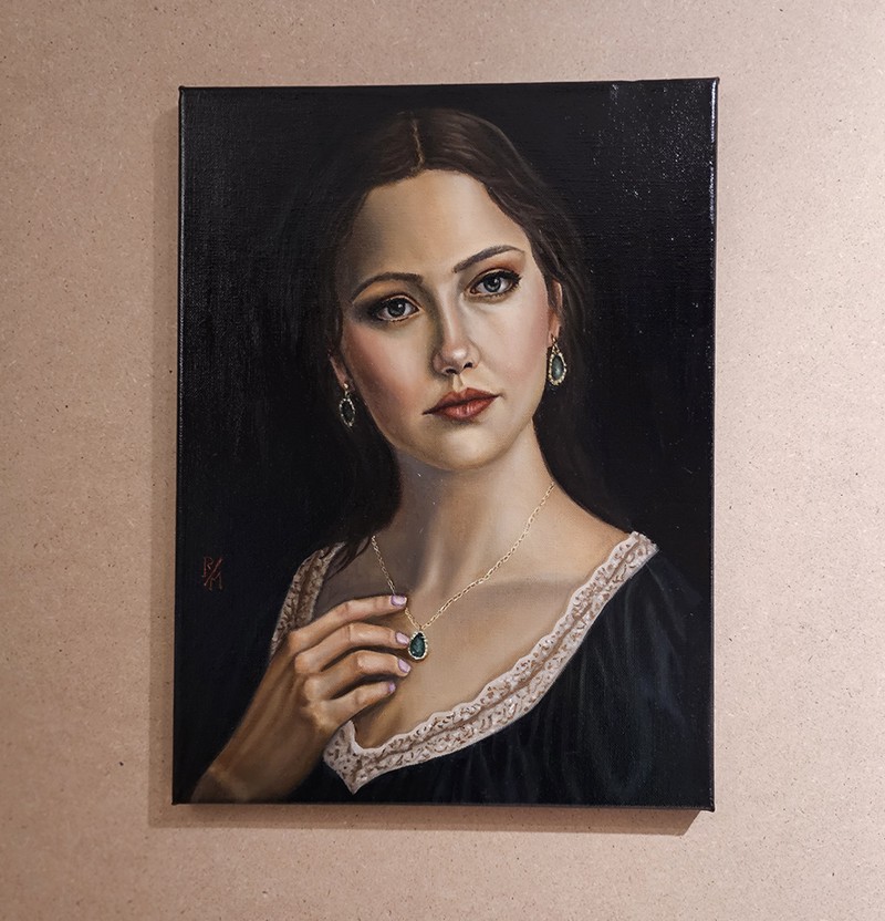 GINEVRA - Olio su tela di lino 40 x 30